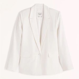 Abercrombie & Fitch Women’s linen-blend single breasted blazer size small
